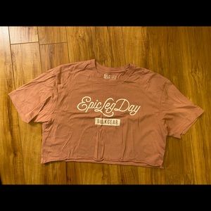 Pink Bulkgear, bf style cropped workout tee, L